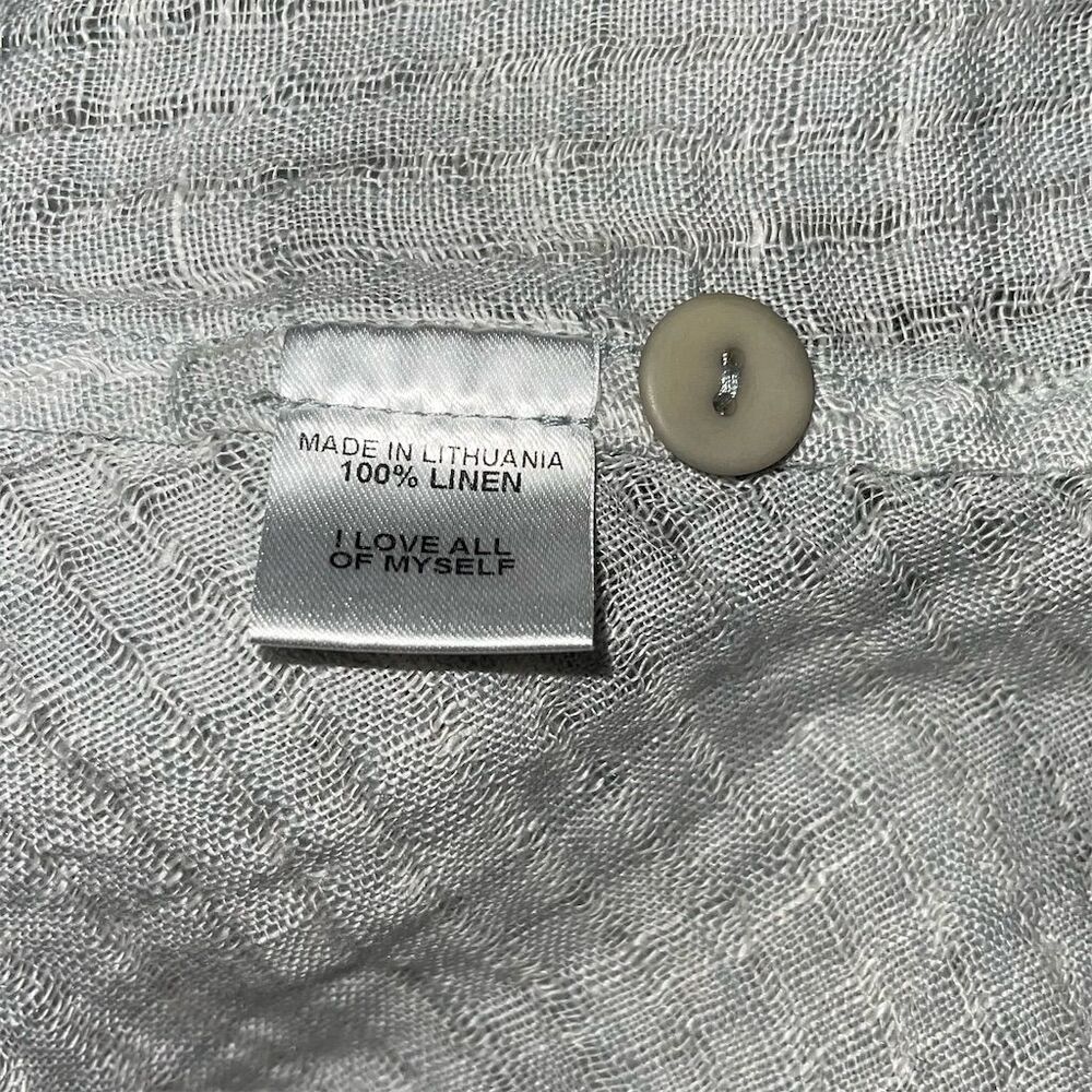 Flax Pale Blue Textured Open Front Jacket - Picture 9 of 11